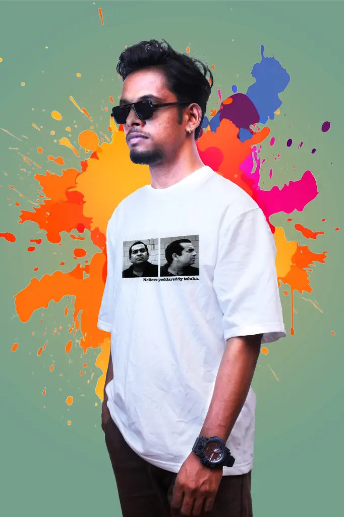 Nellore Peddareddy Taluka Unisex Oversized T-shirts (White)