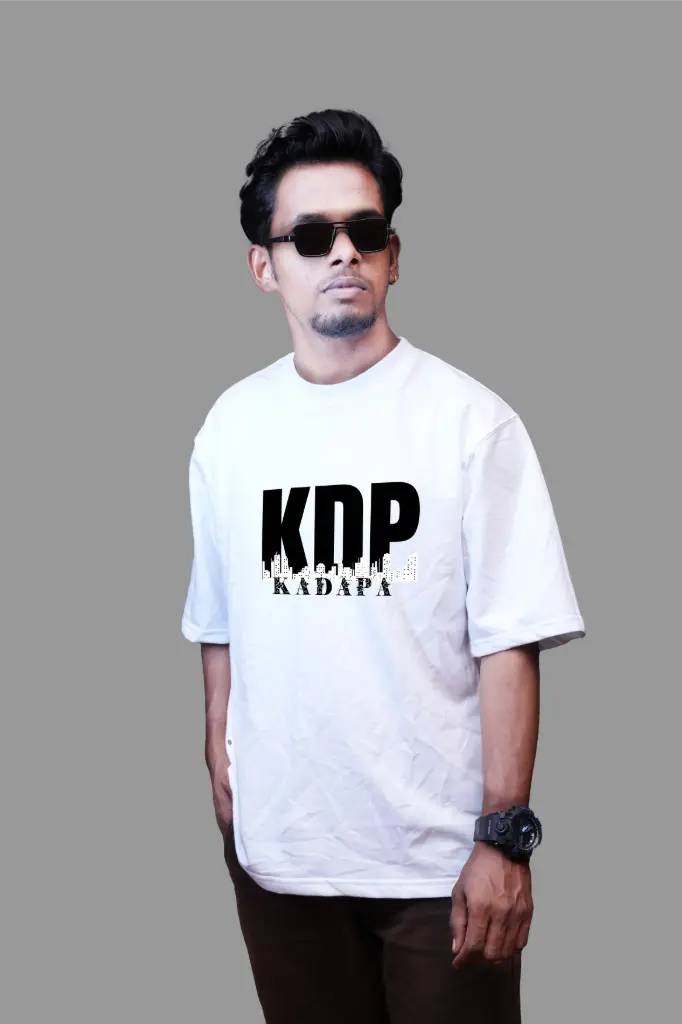 Kadapa Represents – (White) Oversized T-Shirt