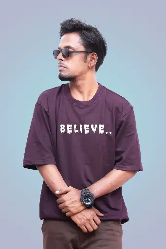 Believe Grape Wine French Terry